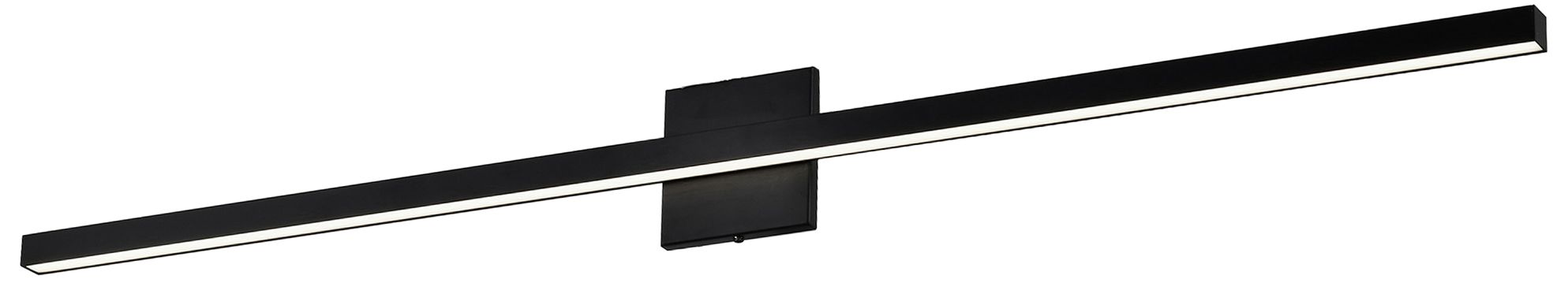 Arandel 47.5" Wide Matte Black 36W LED Vanity Light With White Diffuser