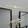 1_Arandel 47 1/2" Wide Electroplated Aged Brass LED Bath Light