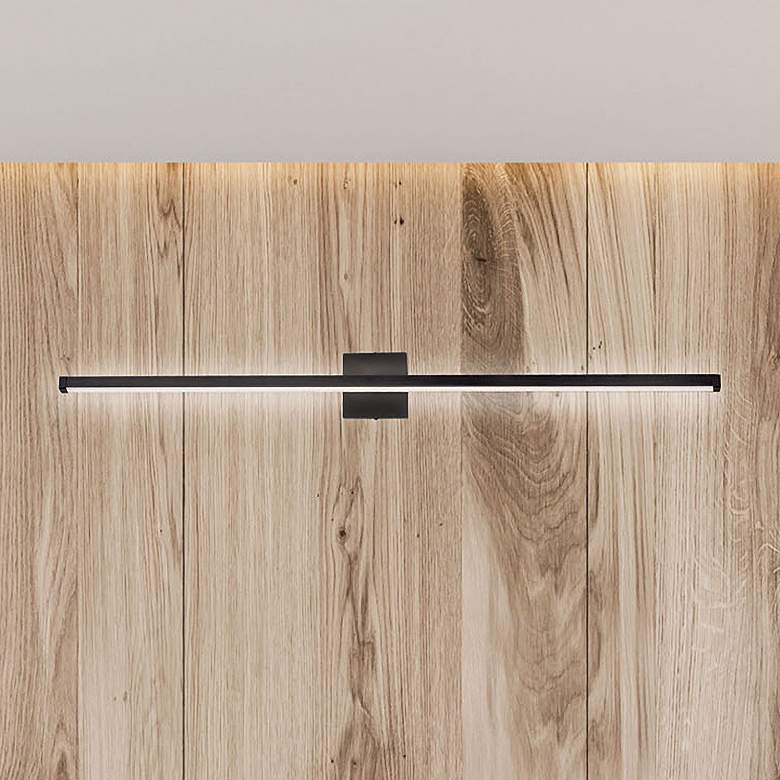 Image 1 Arandel 47 1/2" Wide Matte Black LED Bath Bar
