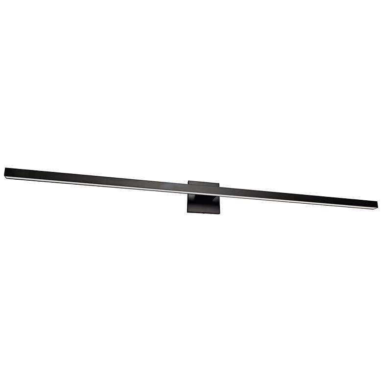 Image 1 Arandel 47 1/2"W Matte Black LED Linear Vanity Bath Light