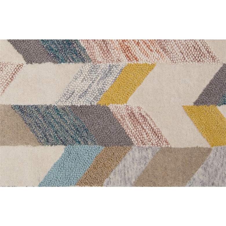 Image 5 Arazad 7238446 5&#39;x8&#39; Blue and Gold Graphic Chevron Area Rug more views