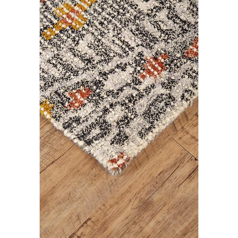 Image 3 Arazad 7238476 5&#39;x8&#39; Gray and Orange Tribal Graphic Area Rug more views