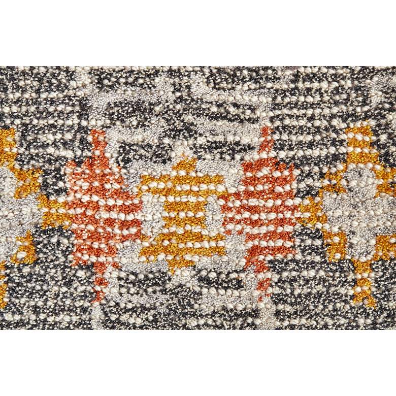 Image 4 Arazad 7238476 5'x8' Gray and Orange Tribal Graphic Area Rug more views