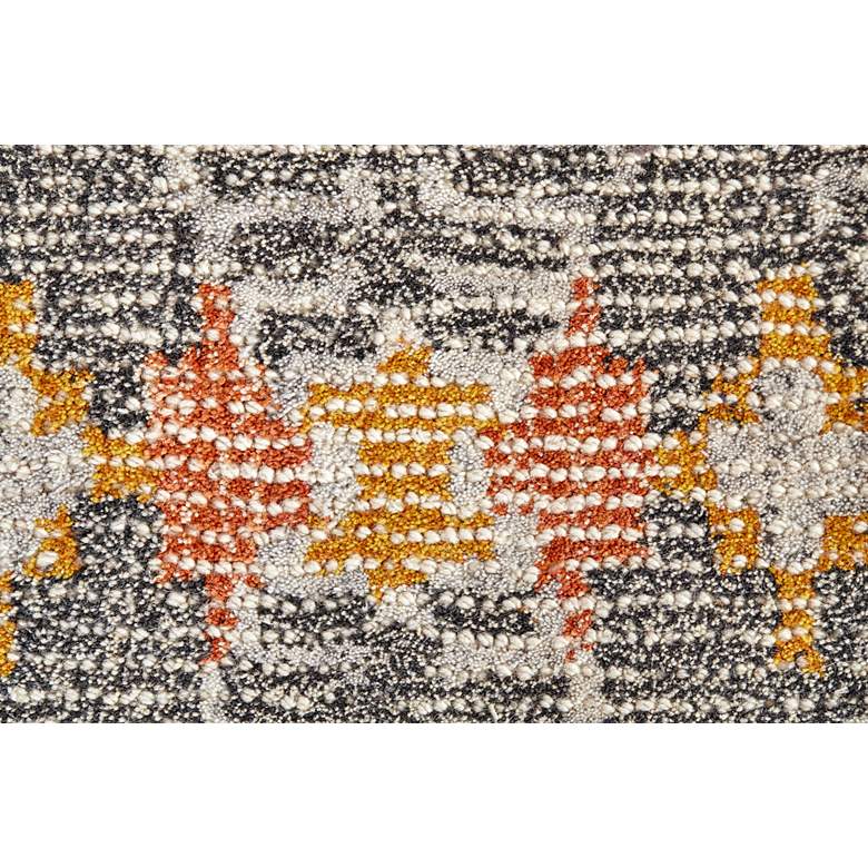 Image 4 Arazad 7238476 5&#39;x8&#39; Gray and Orange Tribal Graphic Area Rug more views