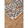 Thumbnail3 of Arazad 7238476 8'x11' Gray Orange Tribal Graphic Area Rug more views