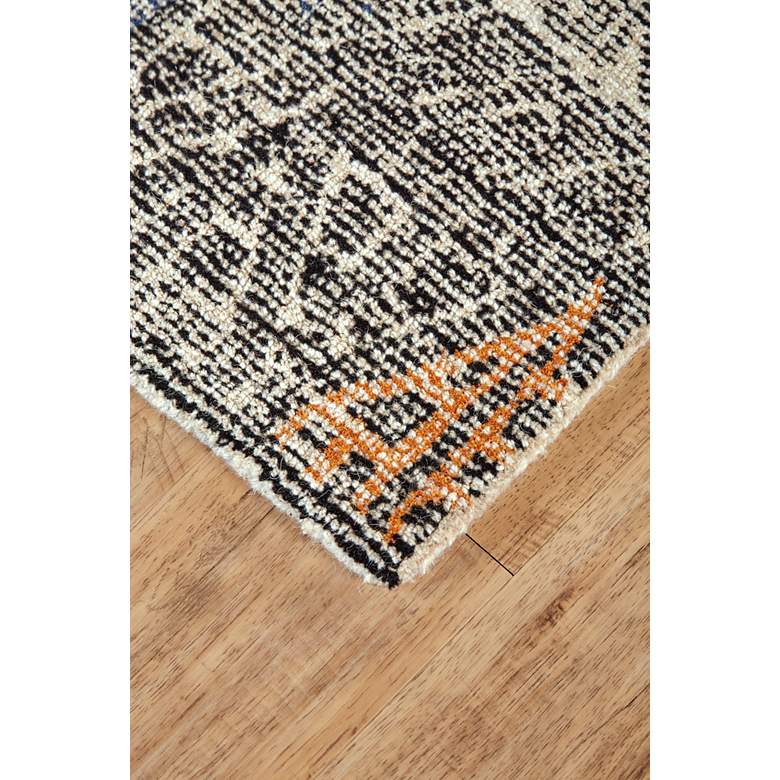 Image 3 Arazad 7238479 5&#39;x8&#39; Black and Ivory Tribal Diamond Area Rug more views