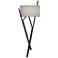 Arbo 27.3" High Black Sconce With Flax Shade
