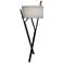 Arbo 27.3" High Black Sconce With Natural Anna Shade
