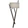 Arbo 27.3" High Bronze Sconce With Flax Shade
