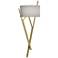 Arbo 27.3" High Modern Brass Sconce With Natural Anna Shade