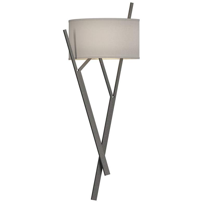 Image 1 Arbo 27.3" High Natural Iron Sconce With Flax Shade
