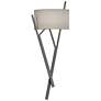 Arbo 27.3" High Natural Iron Sconce With Flax Shade