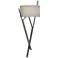 Arbo 27.3" High Natural Iron Sconce With Flax Shade