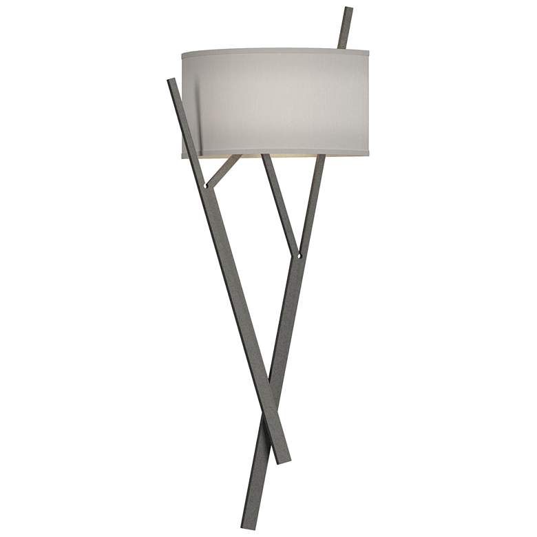 Image 1 Arbo 27.3" High Natural Iron Sconce With Natural Anna Shade