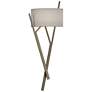 Arbo 27.3" High Soft Gold Sconce With Flax Shade