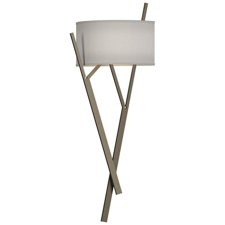 Image 1 Arbo 27.3" High Soft Gold Sconce With Natural Anna Shade