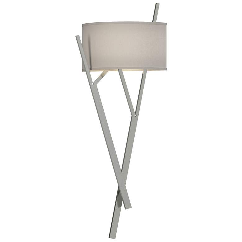 Image 1 Arbo 27.3" High Sterling Sconce With Flax Shade