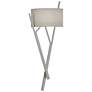 Arbo 27.3" High Sterling Sconce With Flax Shade