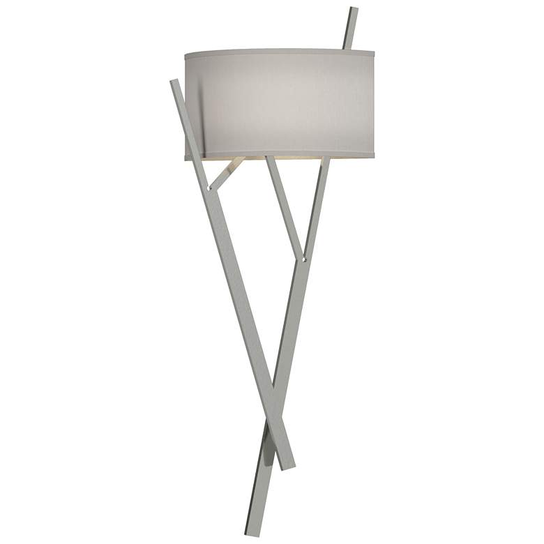 Image 1 Arbo 27.3" High Sterling Sconce With Natural Anna Shade
