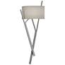 Arbo 27.3" High Vintage Platinum Sconce With Flax Shade