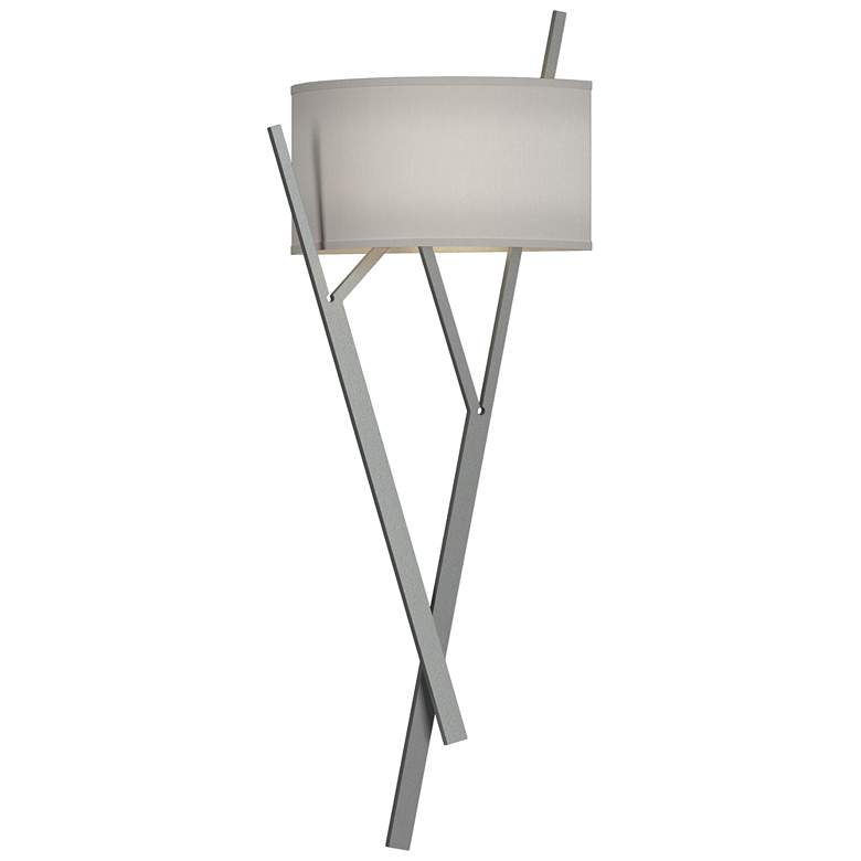 Image 1 Arbo 27.3" High Vintage Platinum Sconce With Natural Anna Shade