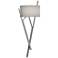 Arbo 27.3" High Vintage Platinum Sconce With Natural Anna Shade
