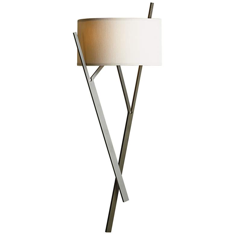 Image 1 Arbo Sconce - Dark Smoke Finish - Flax Shade