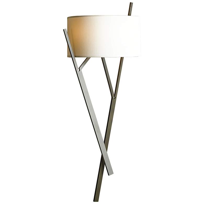 Image 1 Arbo Sconce - Dark Smoke Finish - Natural Anna Shade