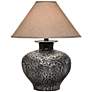 Arbon Floral Pattern 26" High Silver Finish Table Lamp