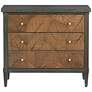 2_Arbor 38" Wide Gray-Green and Brown Leaf 3-Drawer Chest