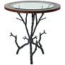 Arbore 26" Wide Brass and Glass Tree Branch Accent Table