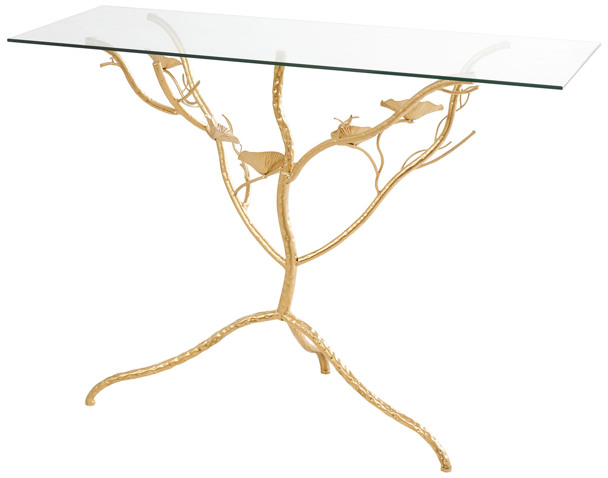 Image 5 Arborist 43 1/4" Wide Gold Metal Branch Floral Console Table more views