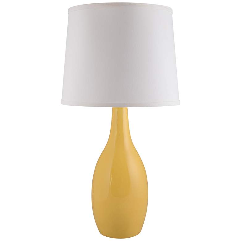 Image 1 Arby 25" High Modern Straw Yellow Gloss Droplet Ceramic Table Lamp