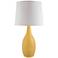 Arby 25" High Modern Straw Yellow Gloss Droplet Ceramic Table Lamp