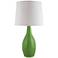 Arby 25" Hight Modern Clover Green Gloss Droplet Ceramic Table Lamp