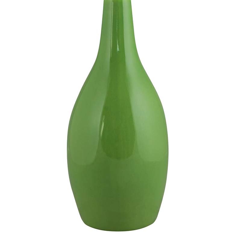 Image 2 Arby 25" Hight Modern Clover Green Gloss Droplet Ceramic Table Lamp more views