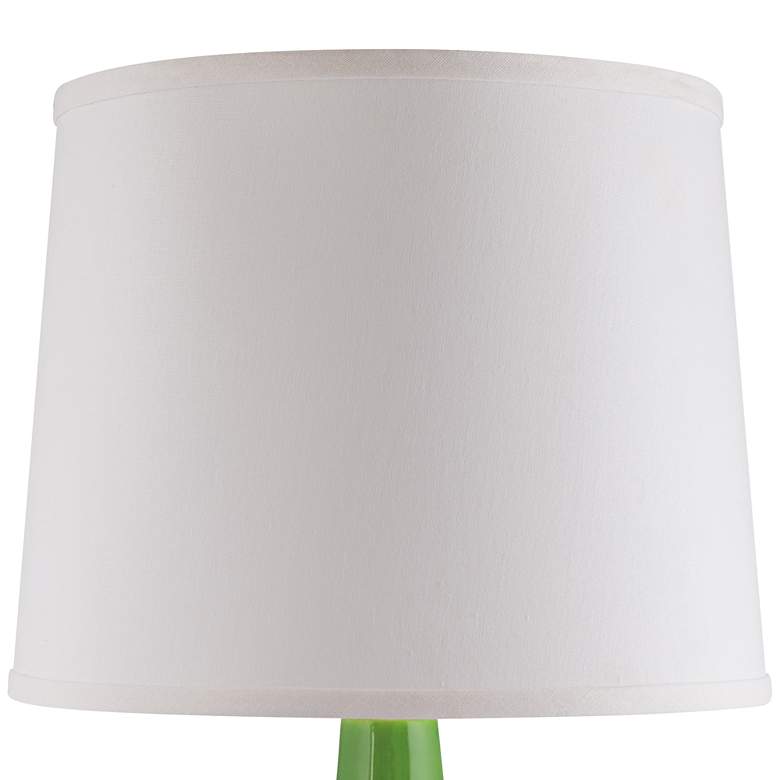 Image 3 Arby 25" Hight Modern Clover Green Gloss Droplet Ceramic Table Lamp more views