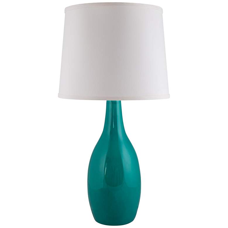 Image 1 Arby 25" Modern Bayside Turquoise Blue Droplet Ceramic Table Lamp