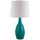 Arby 25" Modern Bayside Turquoise Blue Droplet Ceramic Table Lamp