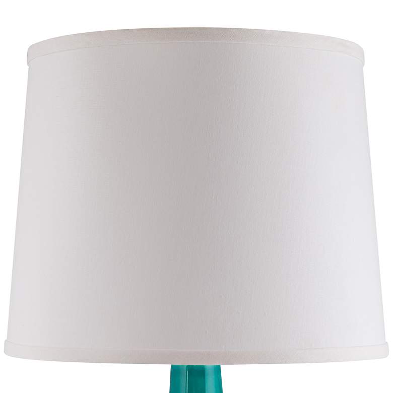 Image 3 Arby 25" Modern Bayside Turquoise Blue Droplet Ceramic Table Lamp more views