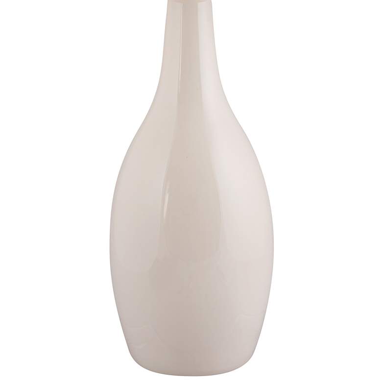 Image 2 Arby 25" Modern White Gloss Droplet Ceramic Table Lamp more views