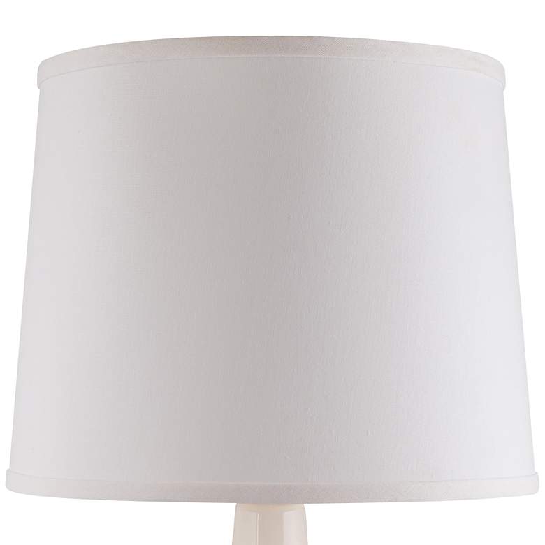 Image 3 Arby 25" Modern White Gloss Droplet Ceramic Table Lamp more views