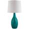 Arby Bayside Turquoise Gloss Droplet Ceramic Table Lamp