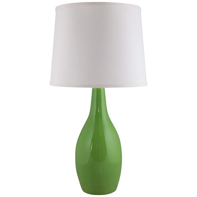 Image 1 Arby Clover Green Gloss Droplet Ceramic Table Lamp