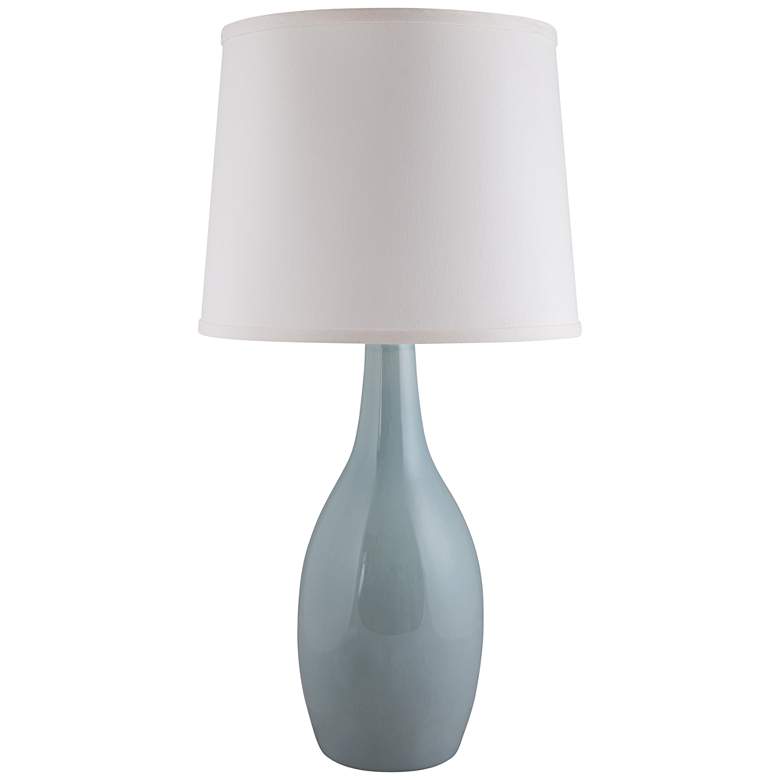 Image 1 Arby Mist Blue Gloss Droplet Ceramic Table Lamp