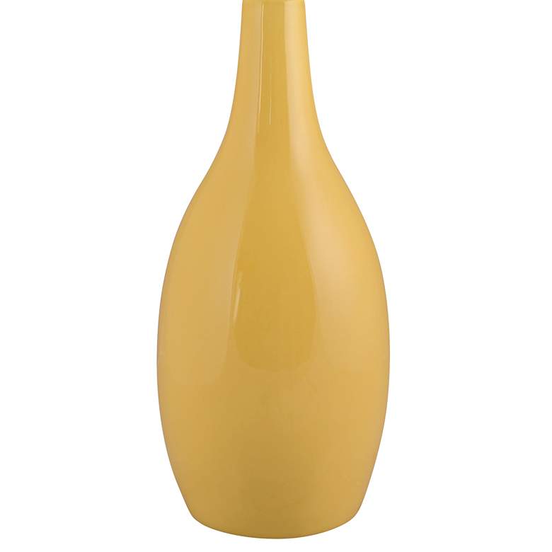 Image 2 Arby Straw Yellow Gloss Droplet Ceramic Table Lamp more views