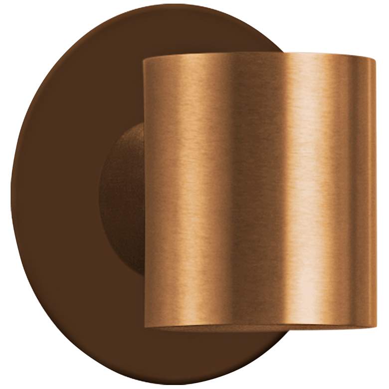 Image 1 Arc 4 3/4" High Antique Brass LED Wall Sconce