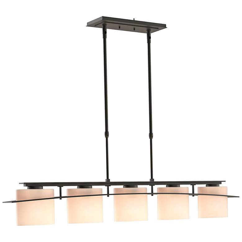 Image 1 Arc 41.9" Wide 5 Light Black Ellipse Pendant