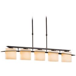 Arc 41.9" Wide 5 Light Dark Smoke Ellipse Pendant