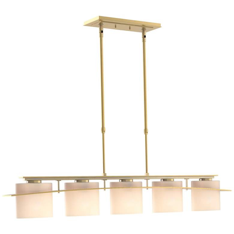 Image 1 Arc 41.9" Wide 5 Light Modern Brass Ellipse Pendant